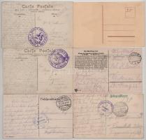 20 db RÉGI katonai témájú művészlap, első világháború, lerombolt városok, fogolytáborok / 20 pre-194...