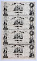 1852. 1Ft "Kossuth bankó" kitöltetlen "A" ,"B" ,"C" ,"D...