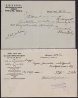 1909-1942 Vegyes fejléces számlák, üzleti levelek, reklámlapok (Back és Gerő, Özv. Nietschné Gerson ...