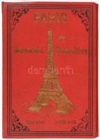 Paris et ses Environs, kétoldalas térkép, a látnivalók felsorolásával, egészvászon kötésben, 74×56 c...
