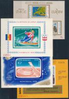 Románia 1976-1981 4 db klf vágott blokk stecklapon