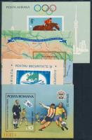Románia 1972-1982 4 db klf vágott blokk stecklapon