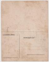 A Világháború Térképe. Lengyel Lipót műintézet kiadása. 2-részes kihajtható képeslap / WWI military,...