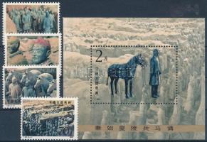 1983 Kínai agyagkatonák sor Mi 879-1882 + blokk Mi 30 (Mi EUR 80.-)