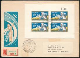 1970 Apollo-12 vágott kisív FDC-n