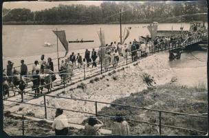 ca 1930-1900 Balaton, Duna 3 db hajókat ábárzoló fotó 9x12- 16x14 cm ig