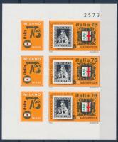 1976 ITALIA I. vágott kisív