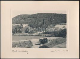 1932 Orphanides János (1876-1939): Búbánatvölgy. Fotoheliogravür, papír, jelzett, 12x17 cm