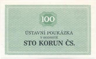 Csehszlovákia 1986. 100K (börtönpénz) vízjeles papíron T:AU
Czechslovakia 1986. 100 Korun (prison m...