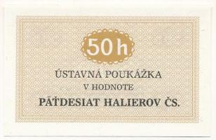 Csehszlovákia 1986. 50h (börtönpénz) vízjeles papíron T:UNC
Czechslovakia 1986. 50 Halerů (prison m...