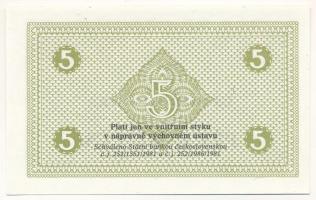 Csehszlovákia 1986. 5K (börtönpénz) vízjeles papíron T:UNC
Czechslovakia 1986. 5 Korun (prison mone...