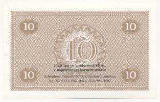 Csehszlovákia 1986. 10K (börtönpénz) vízjeles papíron T:UNC
Czechslovakia 1986. 10 Korun (prison mo...