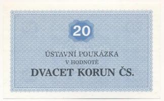 Csehszlovákia 1986. 20K (börtönpénz) vízjeles papíron T:UNC
Czechslovakia 1986. 20 Korun (prison mo...