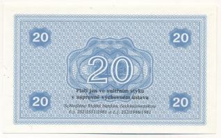 Csehszlovákia 1986. 20K (börtönpénz) vízjeles papíron T:UNC
Czechslovakia 1986. 20 Korun (prison mo...