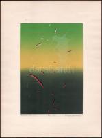 Magyar Gábor (1953-): Törmelék, 1985. Szitanyomat, papír, jelzett, számozott (62/95), 26x18,5 cm