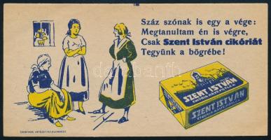 Szent István cikóriakávé számolócédula