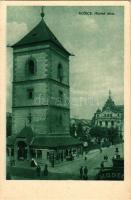 Kassa, Kosice; Hlavná ulica / Fő utca, színház, Orbán-torony, üzletek / main street, theatre, tower,...
