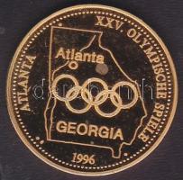 Ausztria 1996. "26. olimpiai játékok-Atlanta" aranyozott emlékérem, a hátlapon "25.ol...