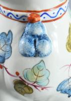 Kínai kézzel festett mops kutya figura, jelzés nélkül, cca 1951, hibátlan, m: 20 cm