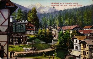 1912 Tátrafüred, Schmecks, Smokovec (Magas-Tátra, Vysoké Tatry); Lomnici csúcs. Cattarino S. utóda F...