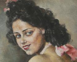 Fried Pál (1893-1955): Balerina. Olaj, vászon, jelzett. Sérült (egy lyukkal). Dekoratív fakeretben, ...
