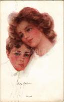 "Chums" Lady art postcard. Reinthal &amp; Newman No. 211. s: Philip Boileau (EK)