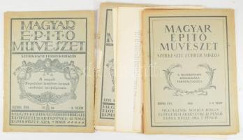 1926-1928 A Magyar Építőművészet c. folyóirat 4 db száma: XXVI. évf. 5-6. sz., XXVII. évf. 1. sz., X...