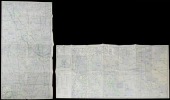 1970-1973 Jepco Avigation légiforgalmi / légifolyosó térképek, 2 db (Dél-Európa, Kelet-Afrika), 41x8...