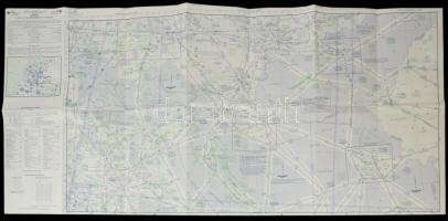 1970-1973 Jepco Avigation légiforgalmi / légifolyosó térképek, 2 db (Dél-Európa, Kelet-Afrika), 41x8...