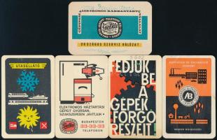 1964-1969 Vegyes kártyanaptárak (Utasellátó, Gelka, stb.), 5 db