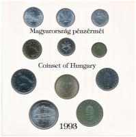 1993. 10f-200Ft (11xklf) forgalmi sor "Magyarország pénzérméi" karton dísztokban, benne 20...