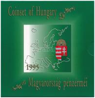 1995. 10f-200Ft (11xklf) "Magyarország pénzérméi" forgalmi sor dísztokban, közte 200Ft Ag ...