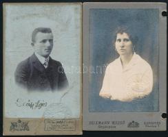 1922 Deák Lajos nyug. vonatkísérő altiszt és feleségének fényképes MÁV igazolványai, 2 db, kissé vis...