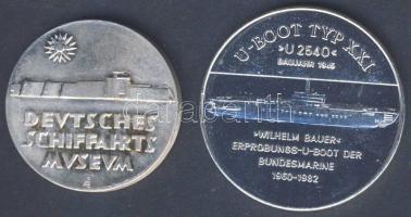 Németország 1975. Bremerhaven-Tengerészeti Múzeum ffém emlékérem T:1 + 1960-82. "Wilhelm Bauer ...