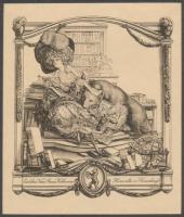 Franz von Bayros (1866-1924): Ex libris Vera Rosa Katherine Henriette von Rosenberg (erotikus kisgra...