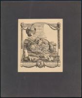 Franz von Bayros (1866-1924): Ex libris Vera Rosa Katherine Henriette von Rosenberg (erotikus kisgra...