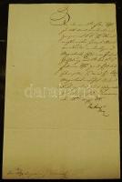 1801 A Bánáti katonai törvényszék ex offo levele Martini aláírással / Ex offo letter with the seal o...