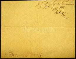 1801 A Bánáti katonai törvényszék ex offo levele Martini aláírással / Ex offo letter with the seal o...