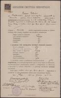 1923 Eger, Werner Adolf (1867-1939) ciszterci szerzetes, zirci apát, gimnáziumi igazgató aláírása a ...