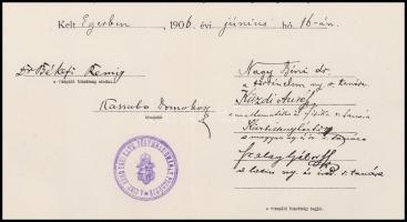 1906 Eger, Békefi Remig (szül. Bröckl József) (1858-1924) ciszterci szerzetes, pap, zirci apát, tört...