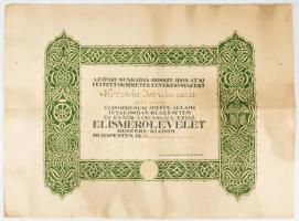 1938 Bp., m. kir. iparügyi miniszter elismerő oklevele, Bornemisza Géza (1895-1983) országgyűlési ké...