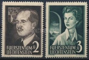 Liechtenstein 1955 Királyi pár sor Mi 332-333 (Mi EUR 200.-)