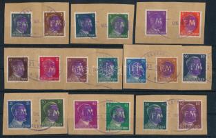 Németország helyi kiadás Fredersdorf 1945 Forgalmi bélyegek Mi 1-19 (Mi EUR 204.-)