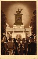 1942 Franck kávé pavilonja az 1941. évi Budapesti Nemzetközi Vásáron, reklámlap. Klösz / Hungarian c...