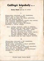Emlékül a világ legkisebb művészeitől. Hátoldalon Seress Rezső "Csillogó hópehely" dalának...