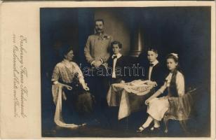 Erzherzog Franz Ferdinand von Österreich d'Este mit Familie. B.K.W.I. / Archduke Franz Ferdinan...