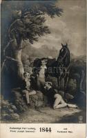 Erzherzöge Karl Ludwig, Franz Joseph (stehend) und Ferdinand Max 1844 / Franz Joseph I of Austria wi...