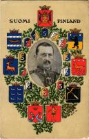 Suomi Finland / Carl Gustaf Emil Mannerheim, Finnish military leader and sixth president of Finland....