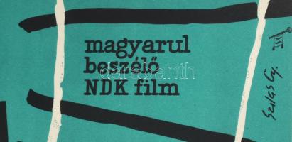 Szilas Győző (1921-1998): A két szeleburdi, 1960. Filmplakát, papír, jelzett a plakáton, Állami Nyom...