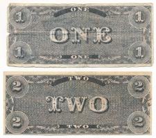 Amerikai Konföderációs Államok 1862. 1$ replika + 2$ replika T:F-VG
Confederate States of America 1...